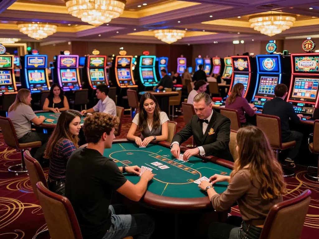 Engaging gameplay at Hitclub casino with players enjoying vibrant slot machines and poker action