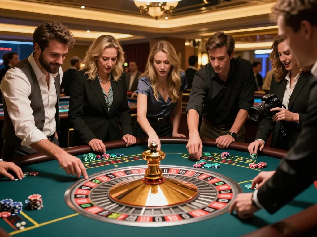 Experience the thrill of roulette as players place bets at the innovative tx88 table.