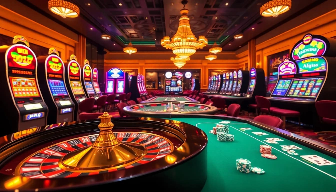 Experience the excitement at Pushpa Club with stunning slot machines and roulette tables.