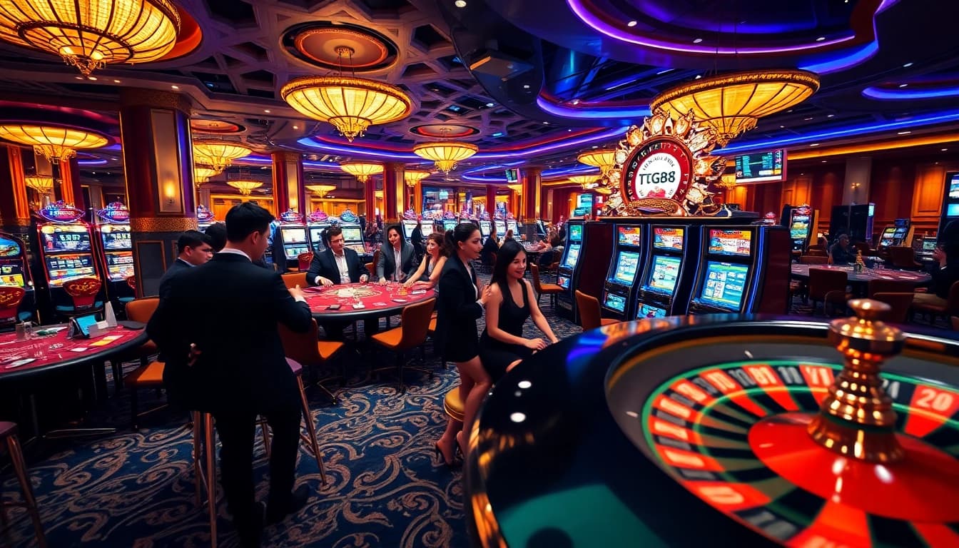 Experience thrilling gameplay at tg88 with vibrant slots, poker tables, and roulette wheels.