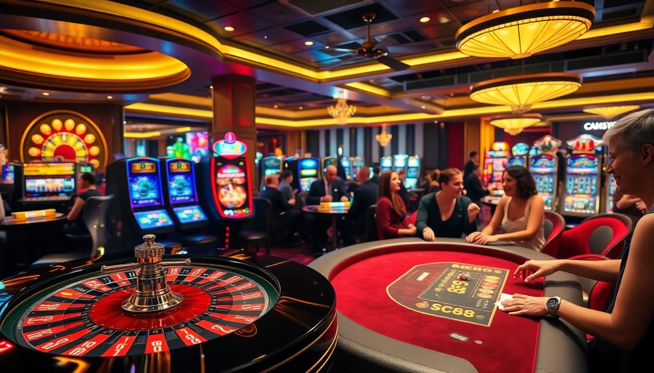Experience the excitement of SC88 casino gaming with lively tables and engaging players.