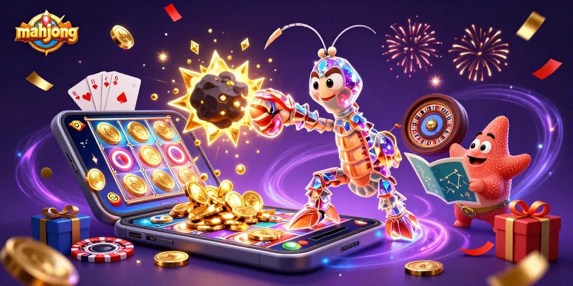 Experience thrilling mahjong gameplay with explosive rewards from a 3D colorful scene packed with casino excitement.