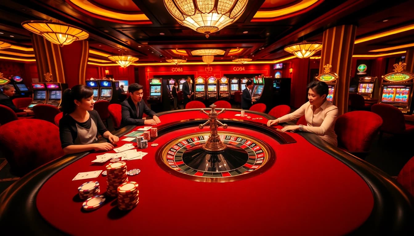 Experience the thrill of gaming at https://go88app.cn.com/ with stunning casino tables and vibrant poker chips.
