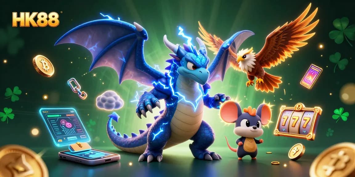HK88 promotes thrilling slot experiences with cartoon characters and dynamic game elements.