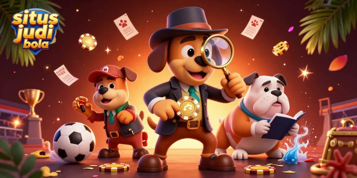 Bet on situs judi bola as a 3D detective investigates a golden poker chip clue alongside a notebook-taking companion.