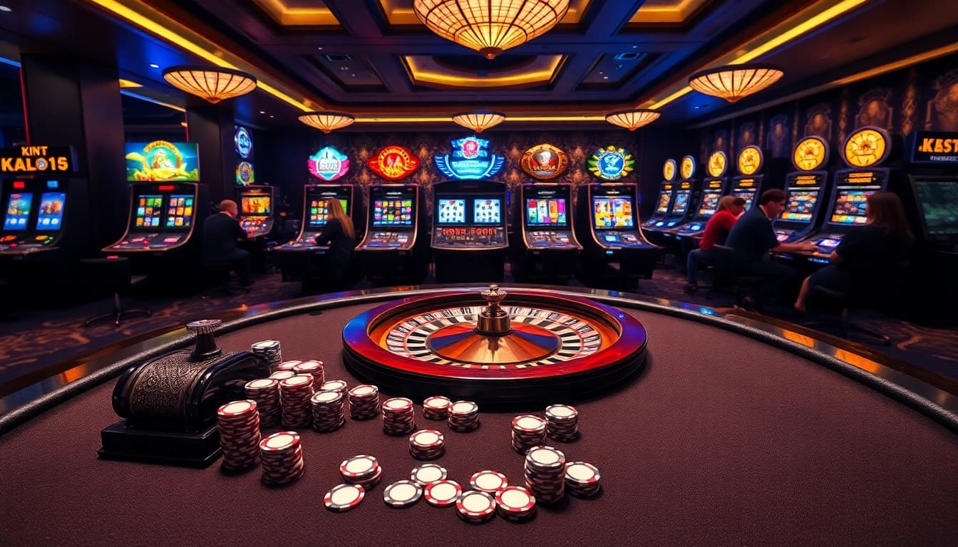 Experience luxury gaming at Xin88 with vibrant casino tables and high-stakes poker action.