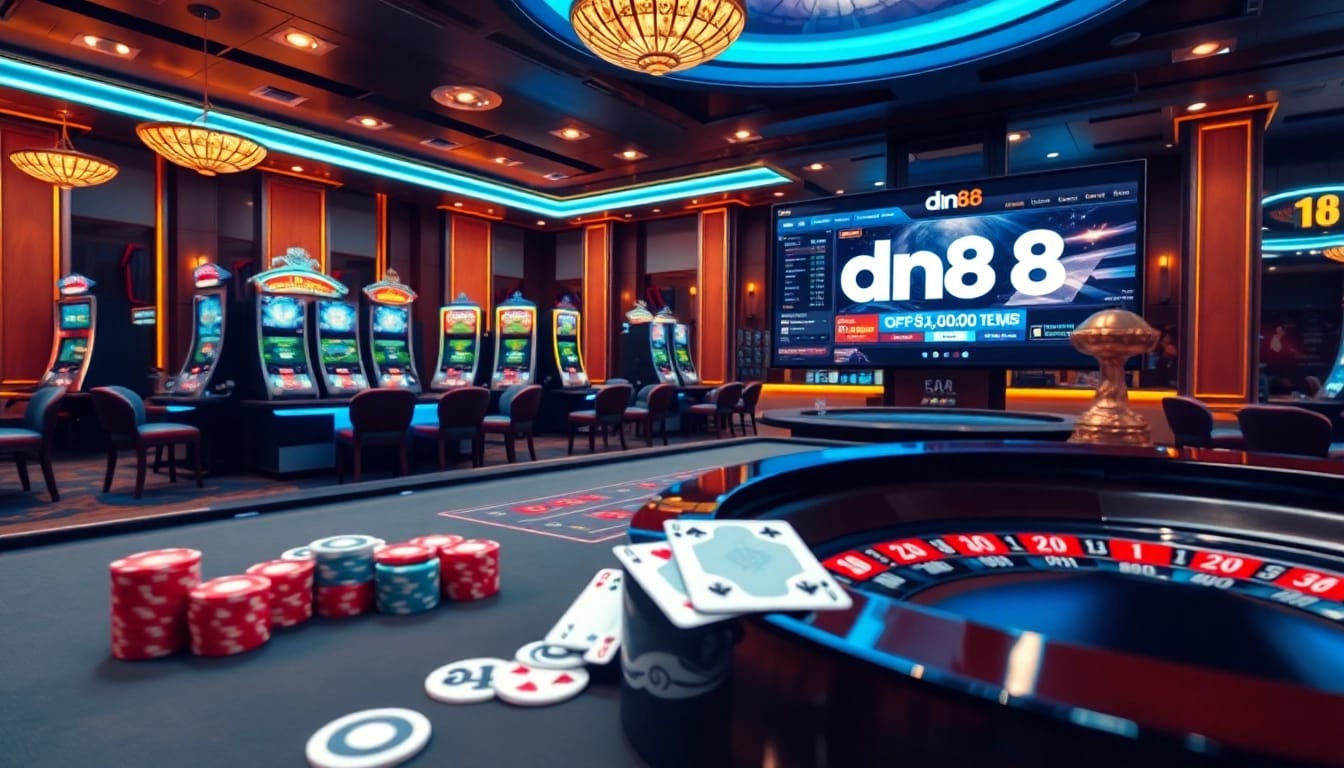 Engage in thrilling gameplay at dn88 with vibrant slot machines and luxurious poker tables.