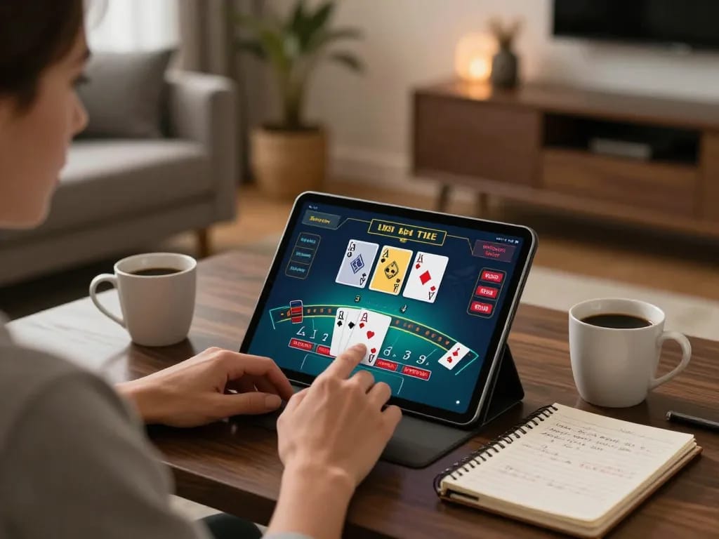 Pengguna SN2121 menikmati sesi blackjack online yang menarik di rumah dengan catatan strategis.