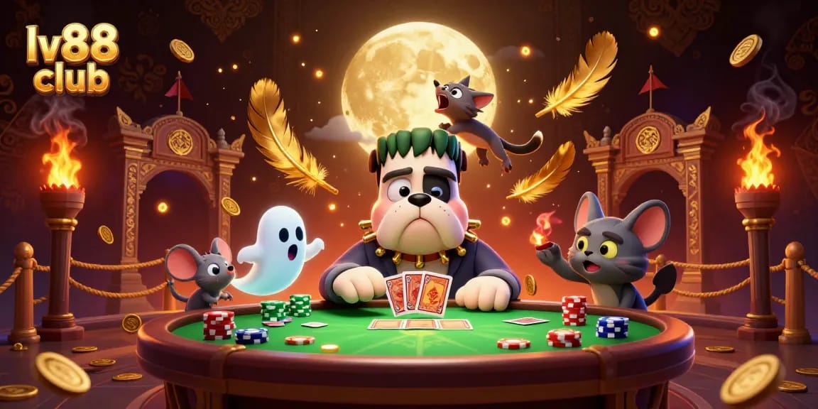 Experience thrilling gameplay at lv88 club with a vibrant 3D casino scene featuring creative characters.