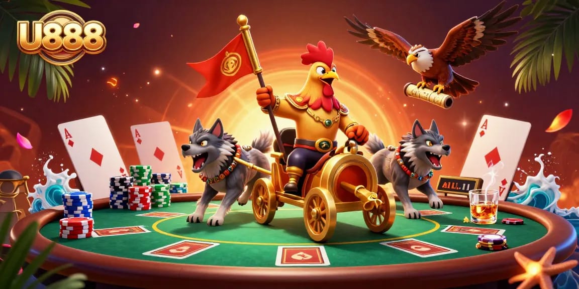 Experience thrilling gameplay at U888, where the vibrant casino atmosphere meets competitive poker action.