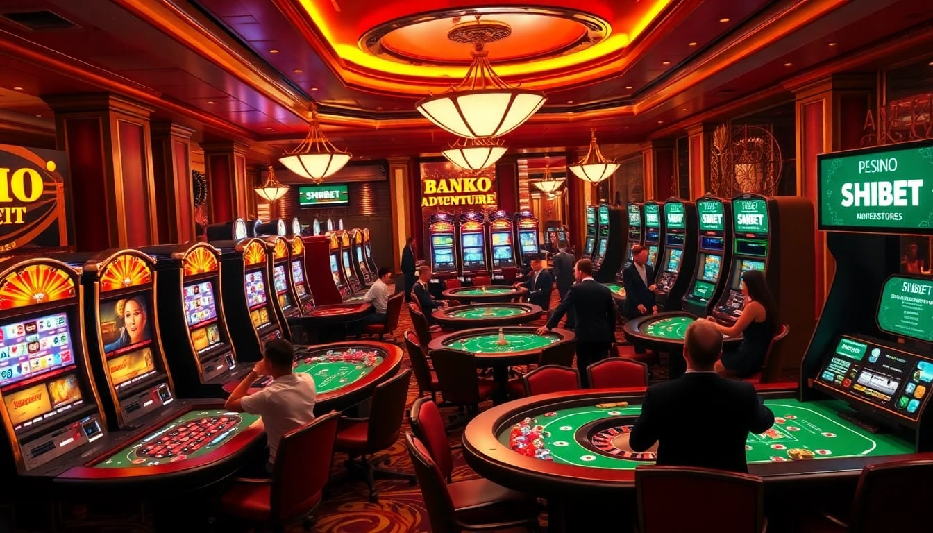 Experience the thrill of SHBET with vibrant casino tables and gaming excitement.