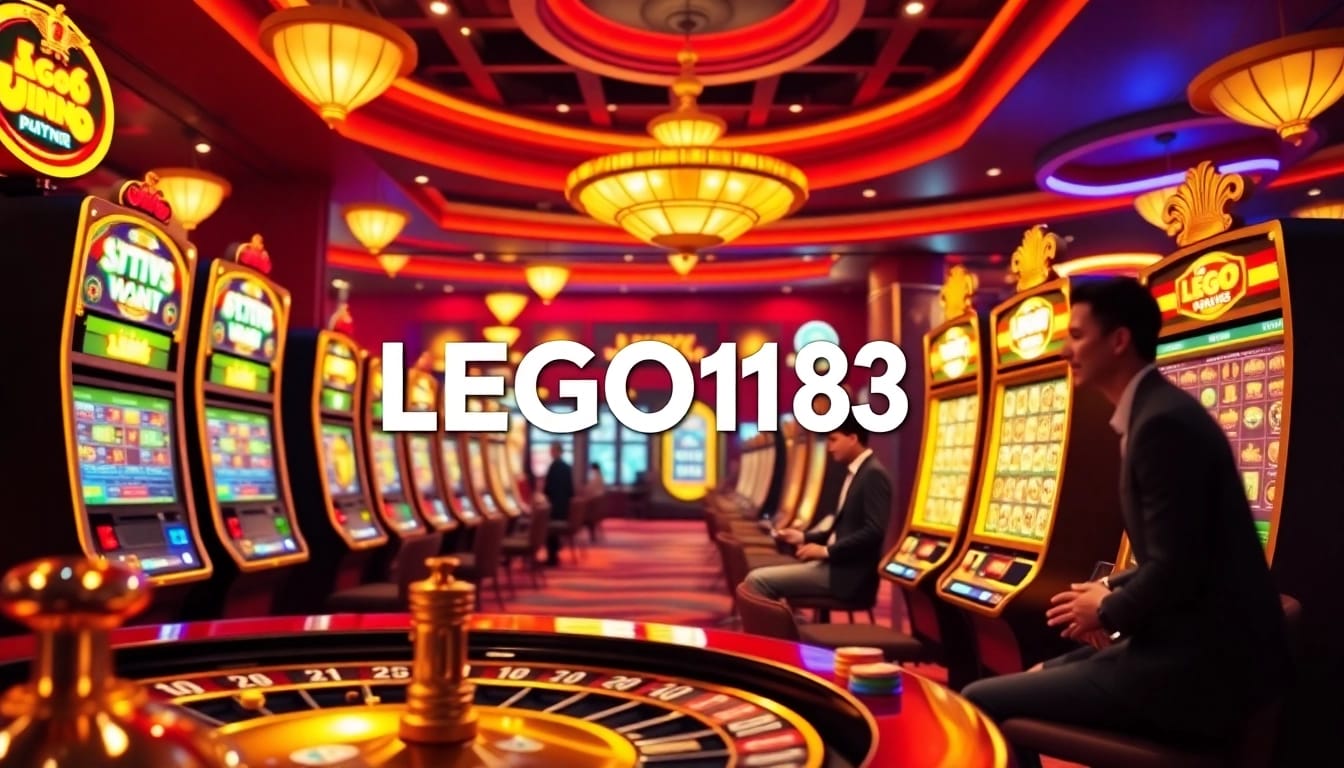 Players experiencing excitement at the LEGO138 slot machines in a luxury online casino.