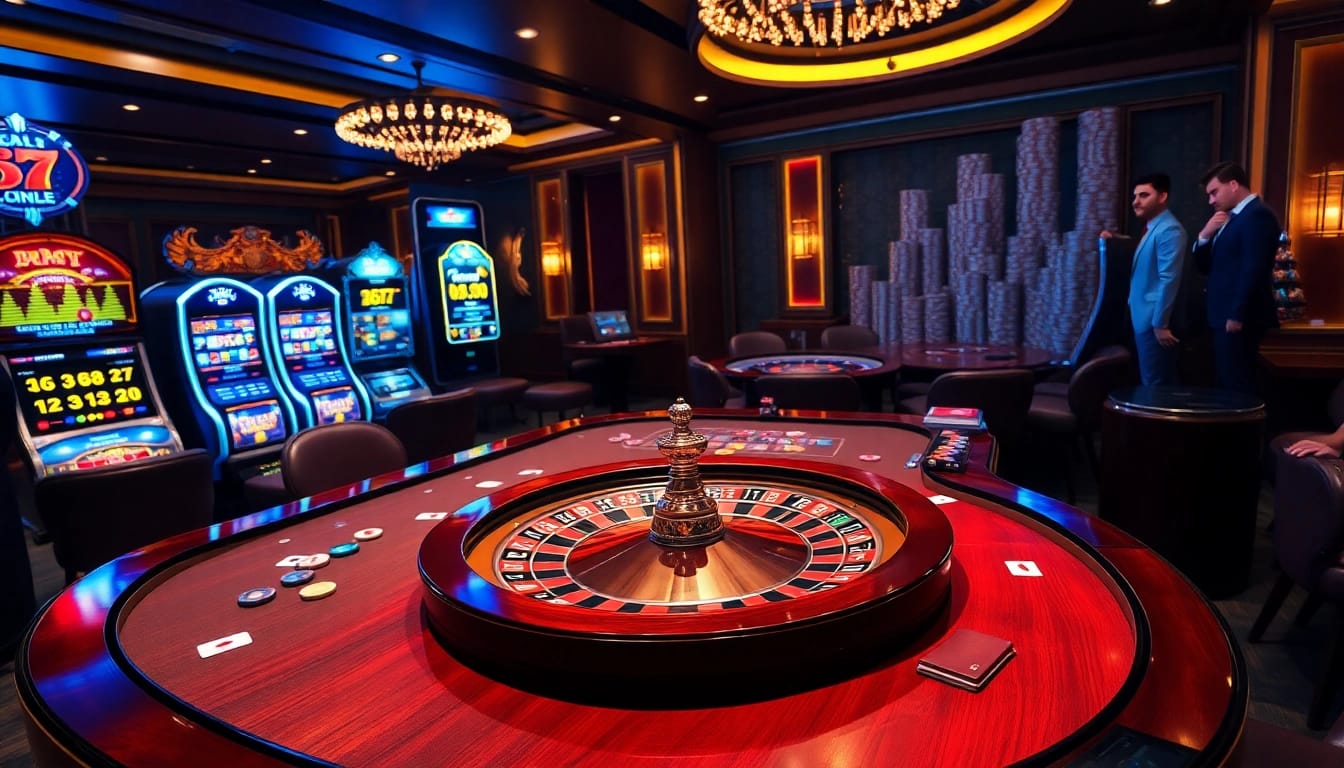 K88 players engaging in an exciting online casino game with vibrant colors and dynamic energy.