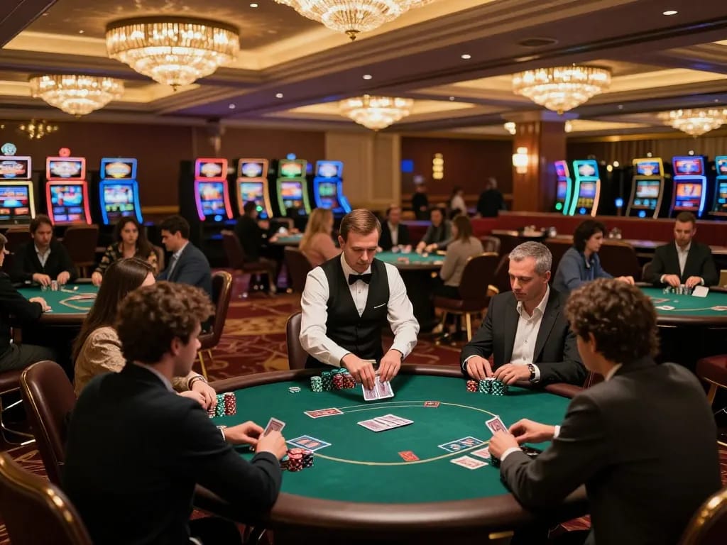 Engaging gameplay at a luxury casino floor showcasing cloud-africa with vibrant atmosphere.