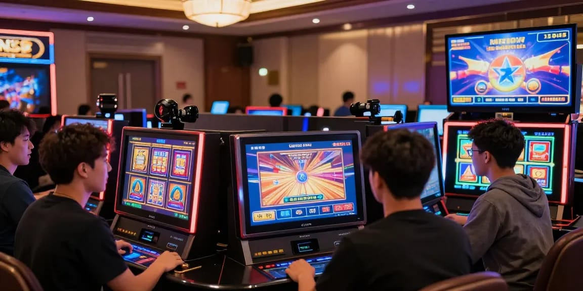 LUCK8 online casino scene with players enjoying interactive betting experiences on sleek devices.