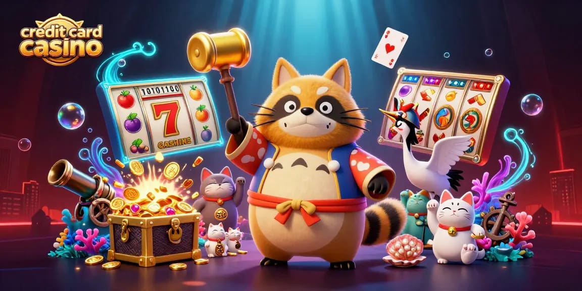 Engage with the vibrant world of credit card casino gaming featuring cheerful characters and dynamic elements.