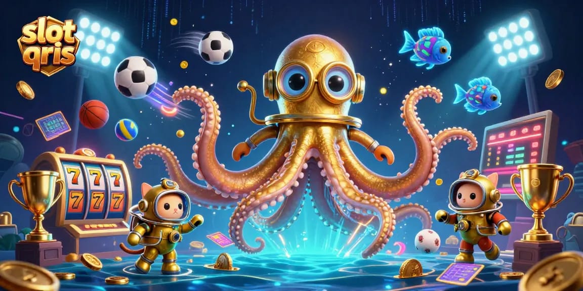 Experience thrilling gameplay with slot qris, combining a kraken, diving cat and rich gaming elements