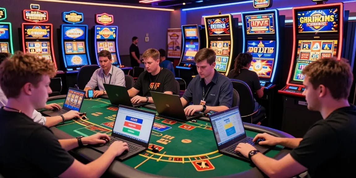 Players enjoying various games at vibrant non ukgc casinos, highlighting gaming excitement and accessibility