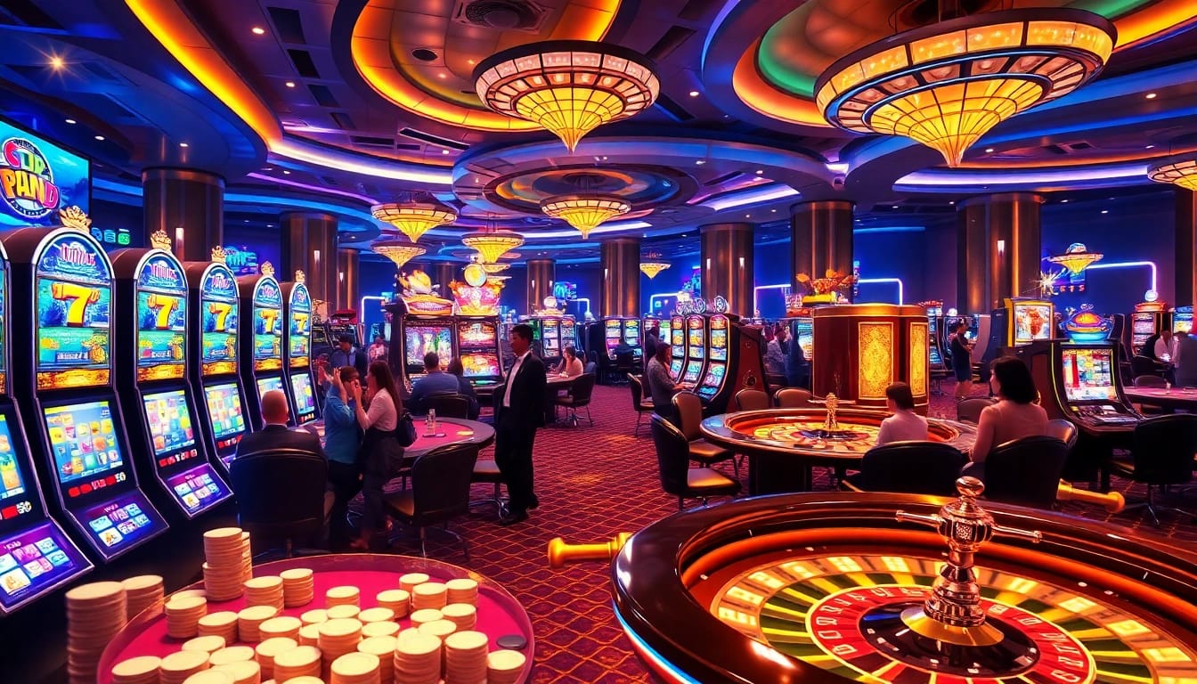 Experience the excitement of idnslot gameplay with colorful machines and engaging casino tables.