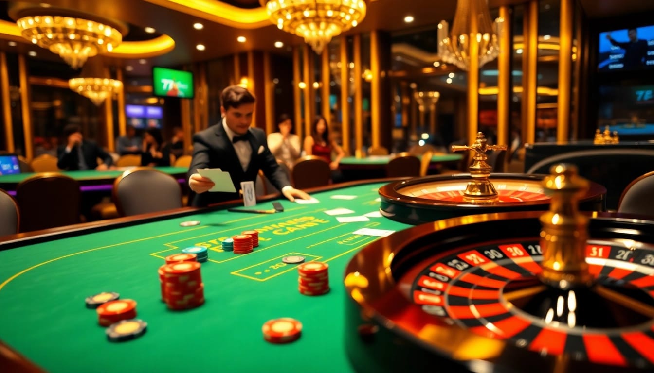Experience thrilling gaming action at 79king with vibrant tables and exciting poker chips.
