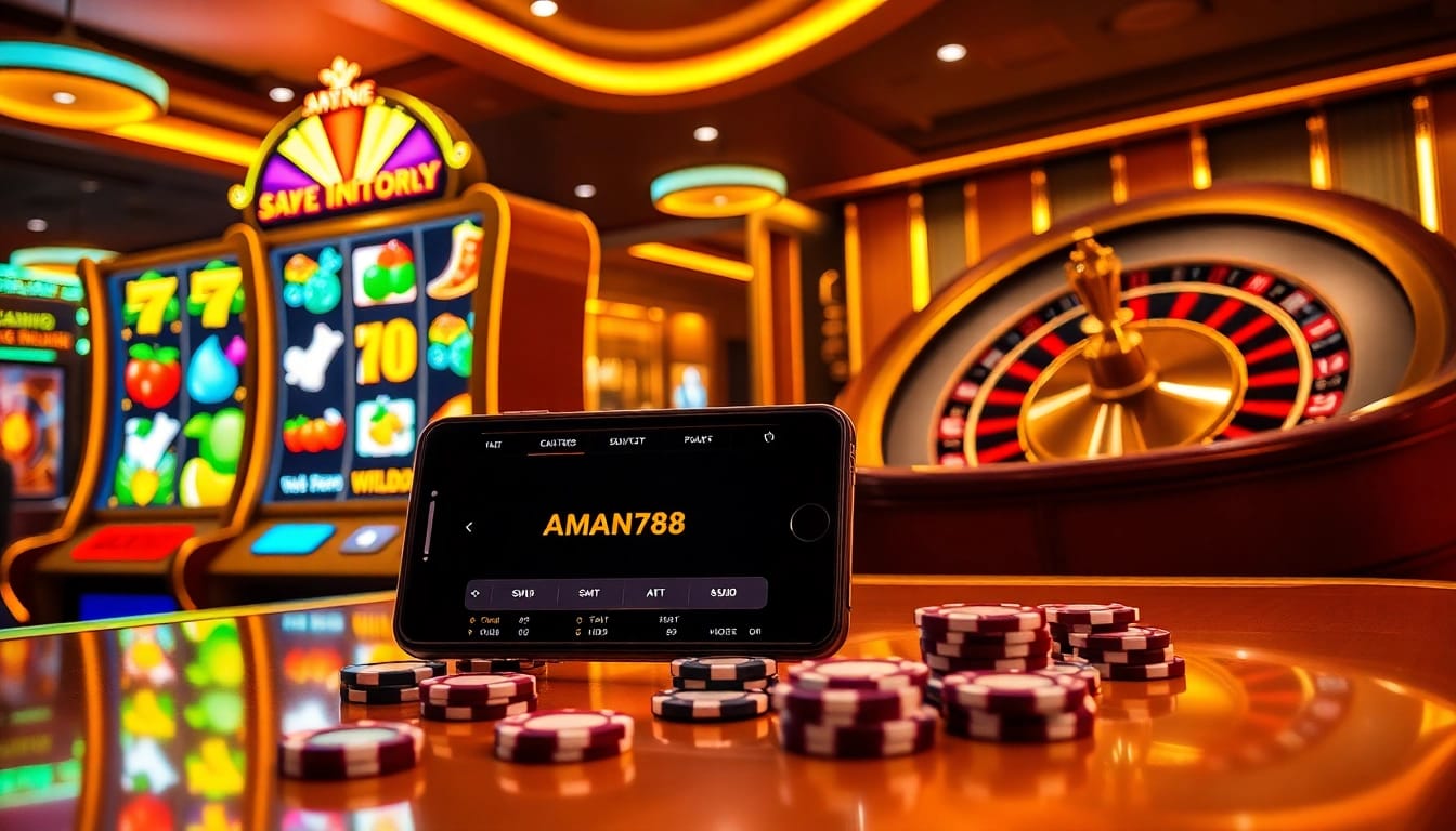Putar gulungan di mesin slot berwarna-warni AMAN788 dengan elemen permainan yang menarik.