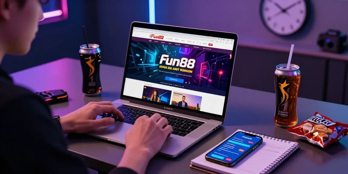 Engaging online betting atmosphere showcasing fun88thaimeth with vibrant neon lights and real-time notifications.