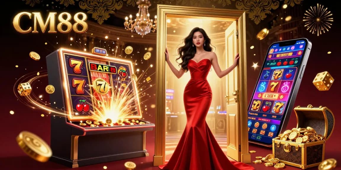 Experience excitement and winning potential with CM88's vibrant casino scene, featuring dynamic gameplay elements.