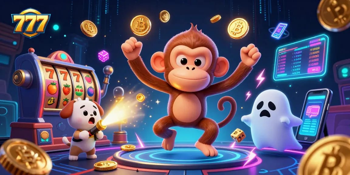 Experience 777 action in a lively haunted casino with playful characters and dynamic slot elements.
