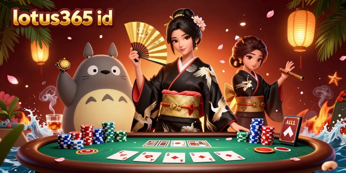 Experience seamless betting with lotus365 id in a vibrant 3D casino scene featuring poker excitement.