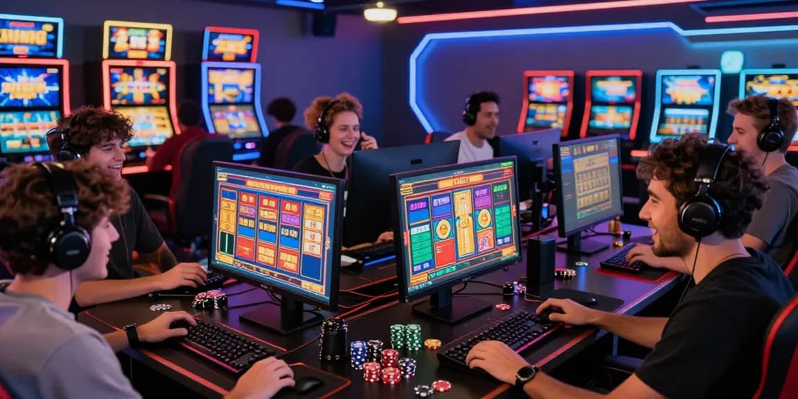 Slot gacor hari ini, suasana permainan slot online yang penuh semangat dan kegembiraan.