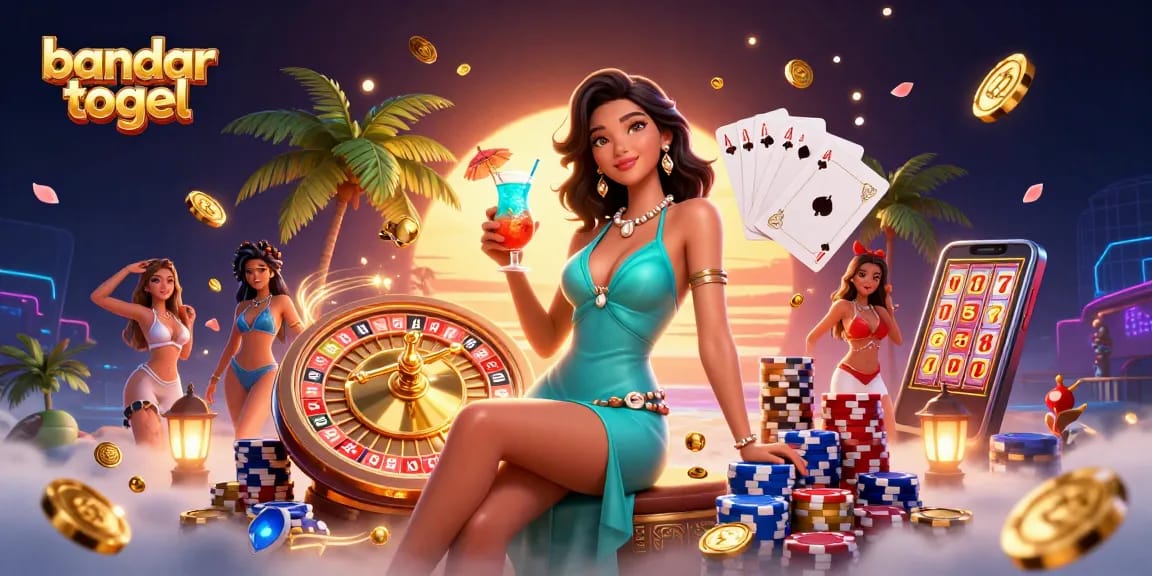 Engage in thrilling bandar togel experiences with radiant visuals of casino elements and a glamorous atmosphere.