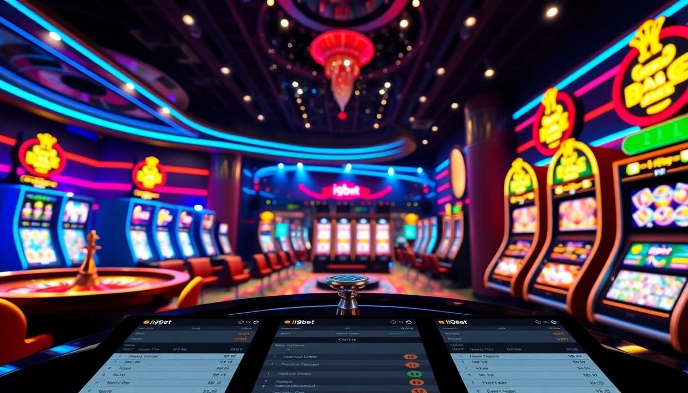 i9bet online gambling scene featuring a roulette wheel and poker chips in a luxurious casino setting