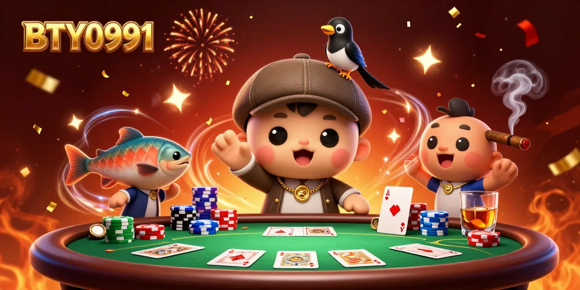Engage in fun with BTY0991 featuring Nessie and gold-themed poker elements.