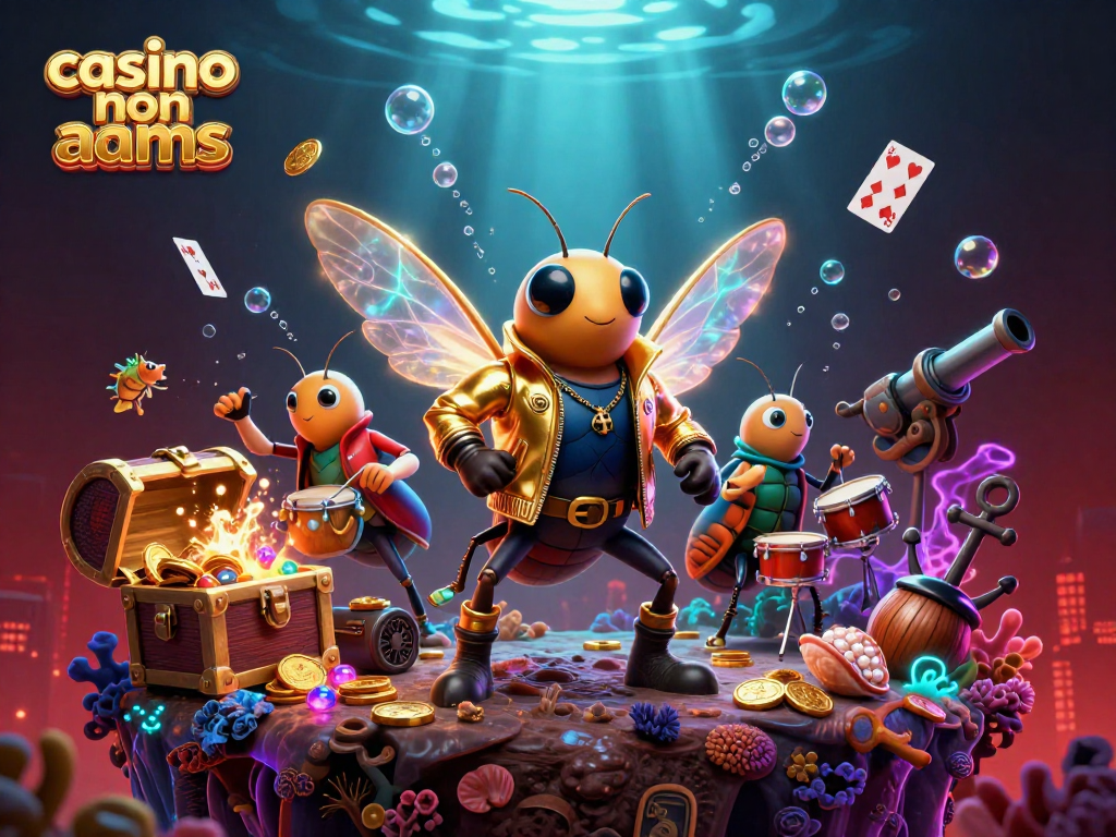 Esplora l'energia dei casino non AAMS con una cicada rockstar e ricchezze esplodenti.