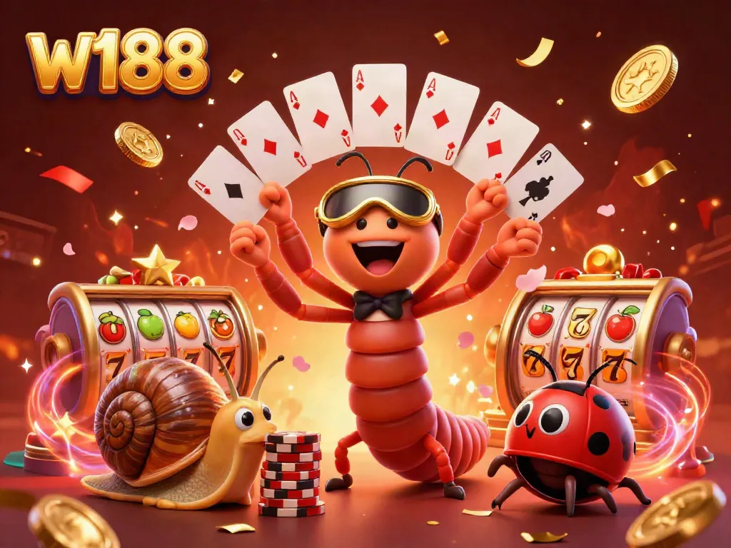 Win big with w188's vibrant 3D deals at casino, featuring unique characters and dynamic elements.
