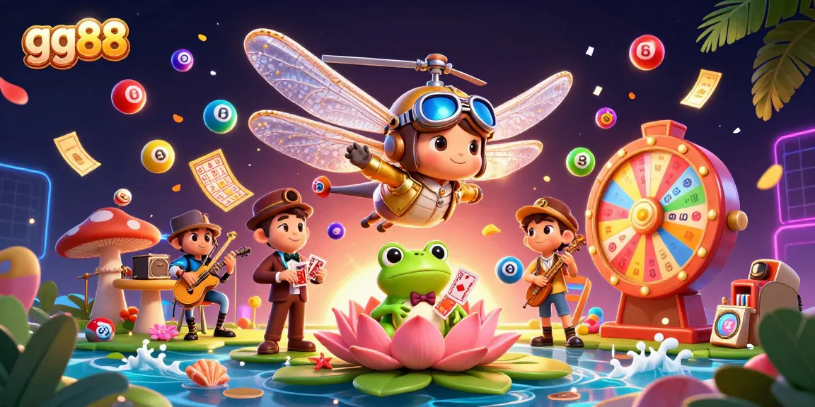 Experience excitement at gg88's vibrant lily pad casino with dynamic games and characters.