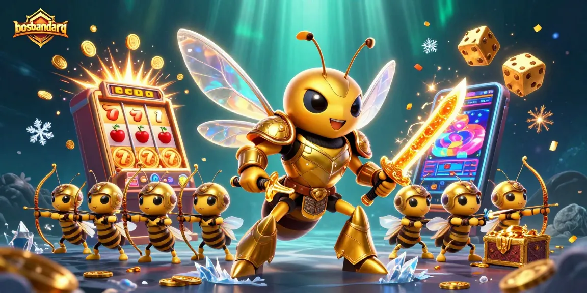 Engage in thrilling gameplay at bosbandarq with vibrant slot machines and dynamic 3D characters.