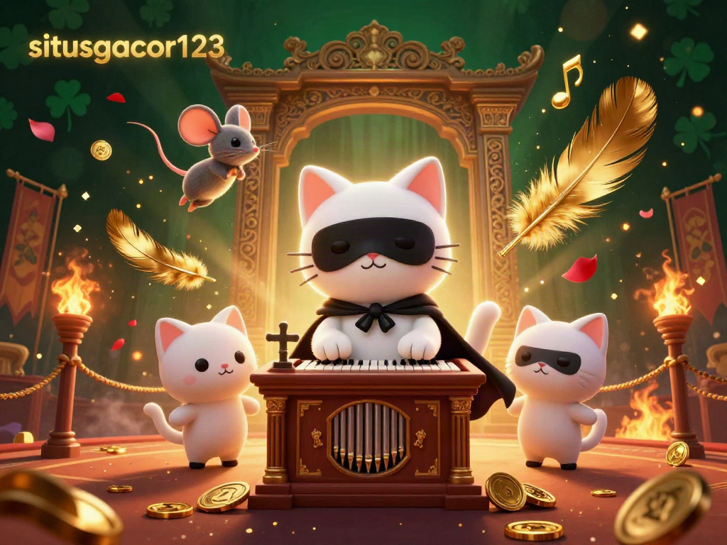 Experience exciting gaming at situsgacor123 with a captivating 3D illustration featuring unique characters and casino elements.