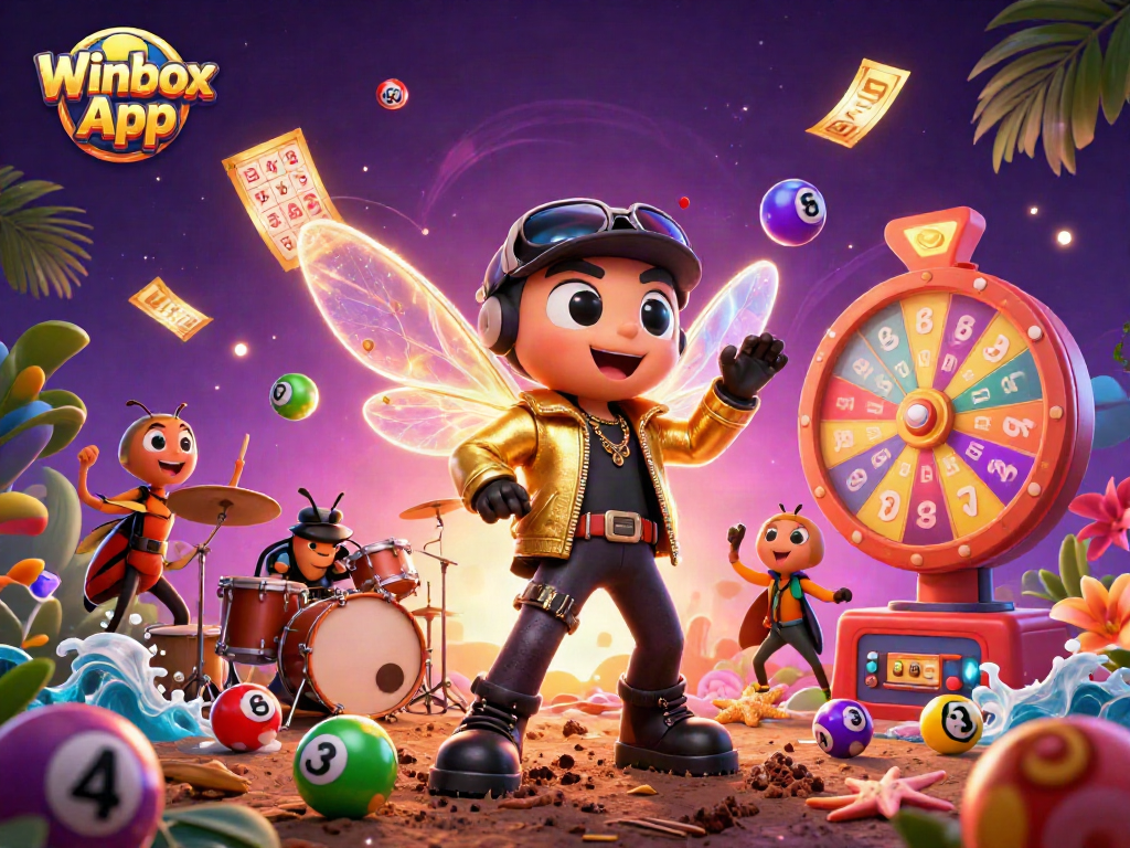 Engage with the Winbox App and immerse in a vibrant casino world filled with lively characters and exciting games.