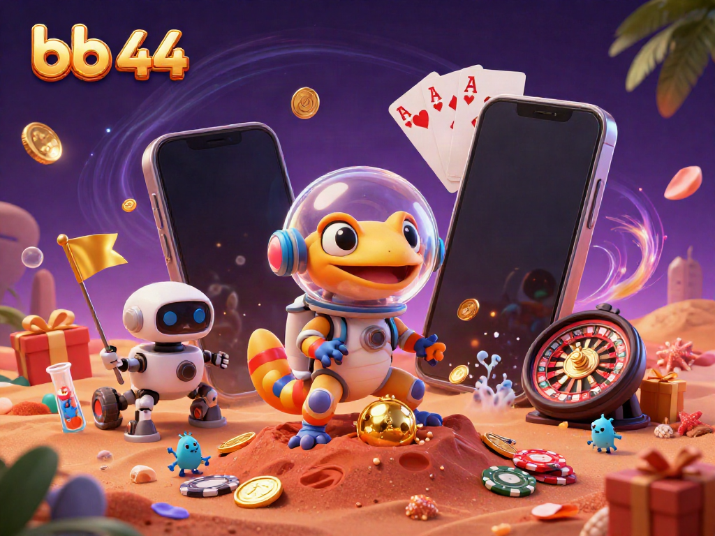 Engage with vibrant gaming elements in the bb 44 Martian casino adventure.