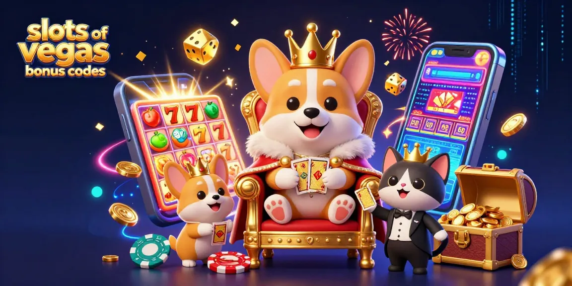 Experience the excitement with slots of vegas bonus codes featuring jackpot thrills and corgi royalty.