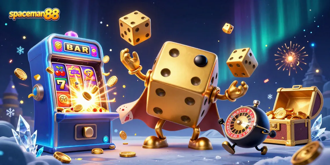 Experience big wins with spaceman88 in a vibrant, animated 3D casino environment.