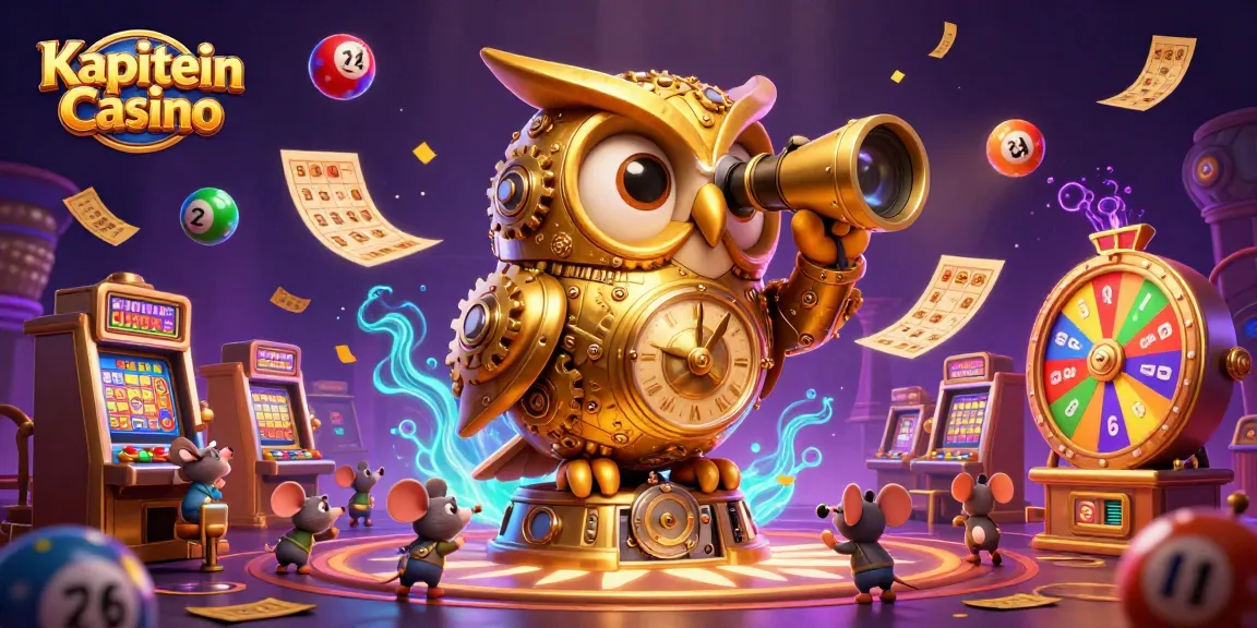 Jelajahi Keajaiban Kapitein Casino dengan ilustrasi 3D yang memikat, menampilkan simbol keberuntungan dan permainan menarik.