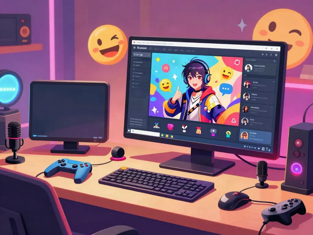 Vtuber rajawali77 berinteraksi dengan audiens di streaming langsung yang ceria dan penuh warna.