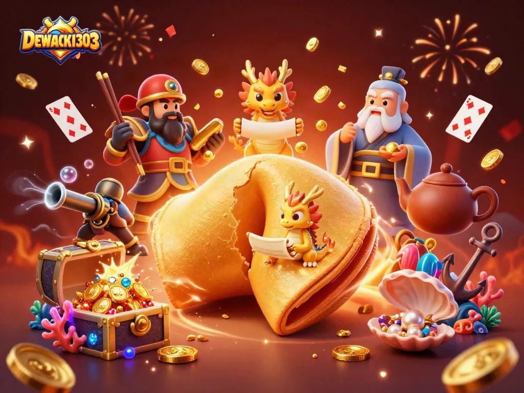 Menangkan permainan di DEWAHOKI303 dengan sensasi maxwin dalam ilustrasi kartu slot yang megah dan karakter unik.