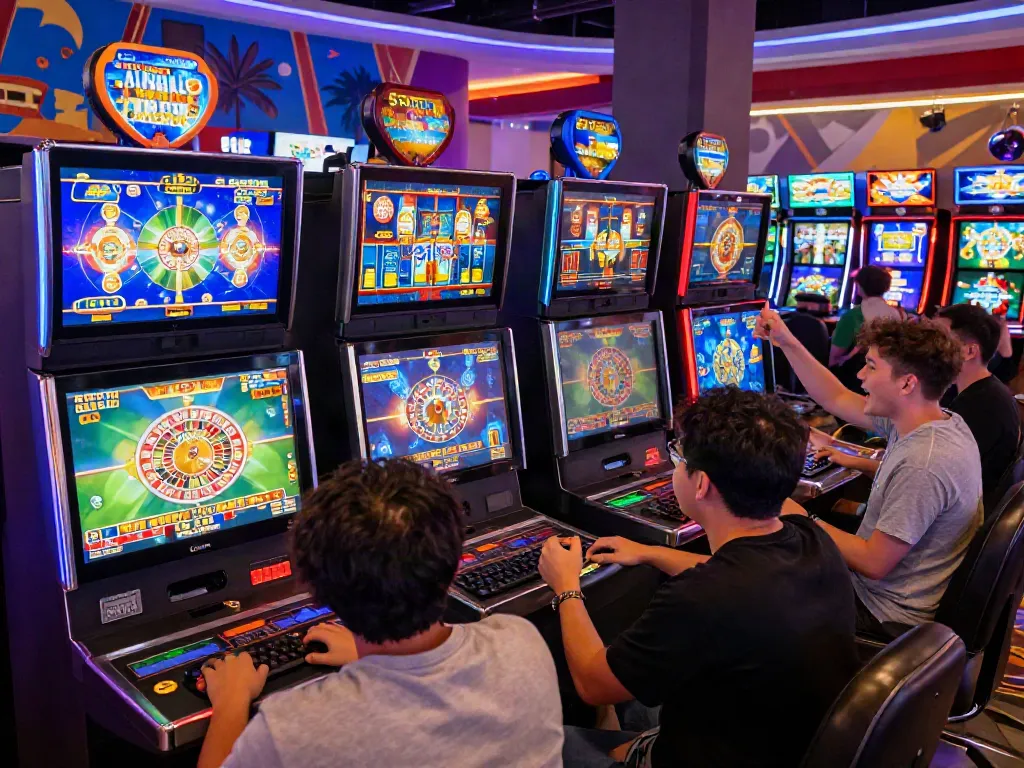 Vibrant online gaming scene highlighting A80 casino experience with diverse players and colorful games.