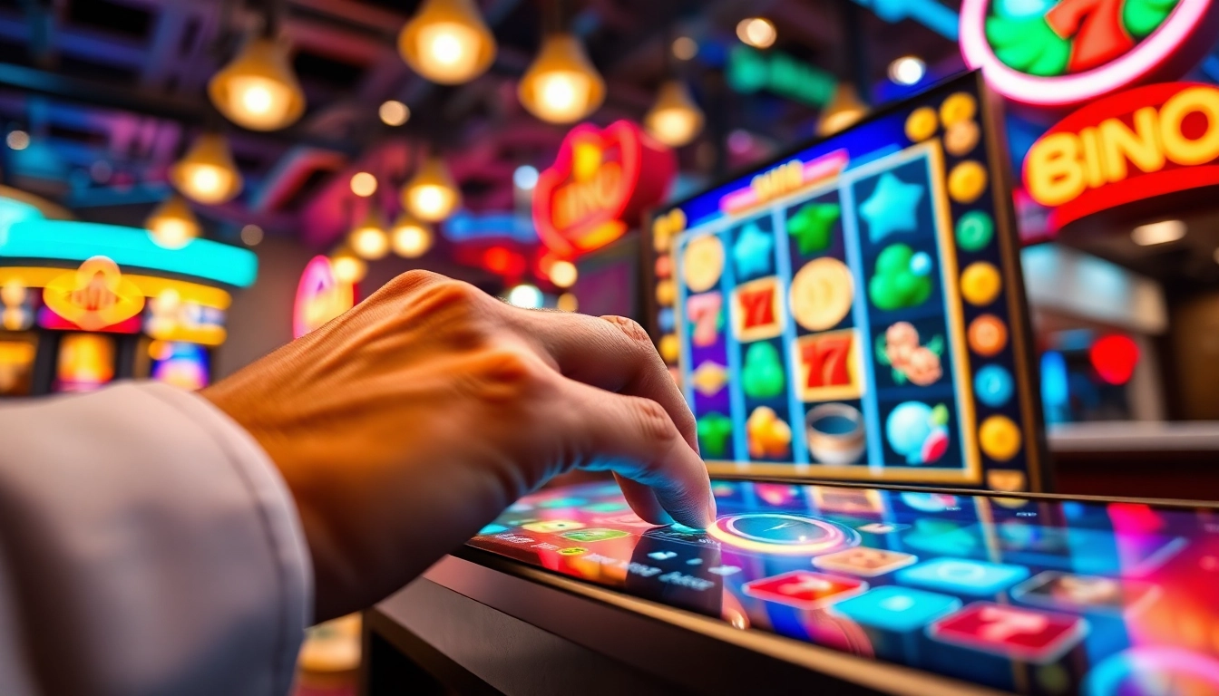 Menggali keseruan qqmacan game dalam suasana kasino dengan grafis cerah dan pemain terlibat.