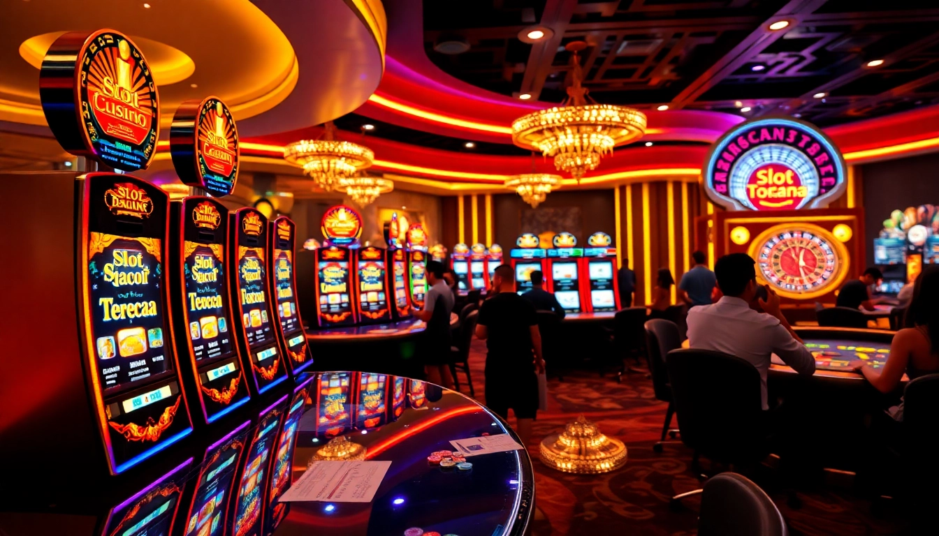Experience excitement at the slot gacor terpercaya machines in a luxurious casino setting.