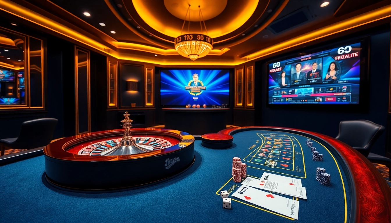Phtaya online casino interface showcasing a thrilling gaming atmosphere with poker chips and a roulette wheel.