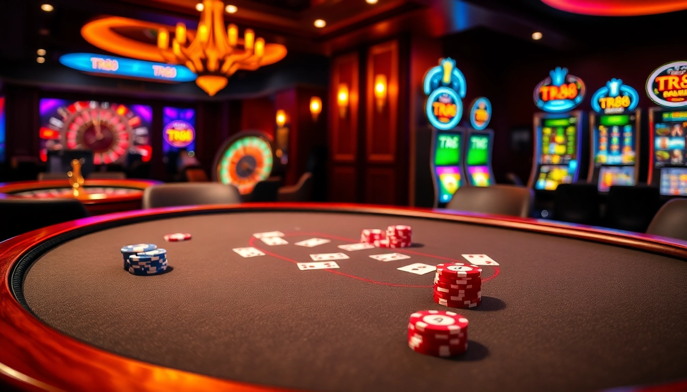 Experience exciting gambling at TR88's casino with vibrant tables and thrilling games.